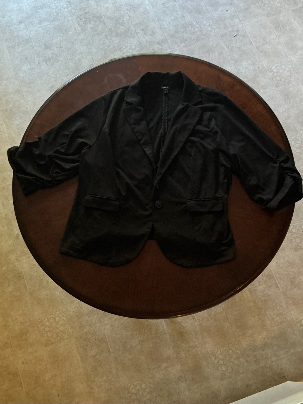 Women's - Black Single-Button Blazer Jacket